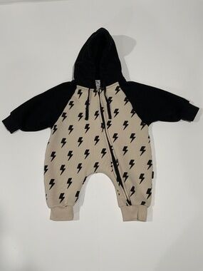 Rebel Bro Sz 12-18M Black Hoodie One Piece outfit